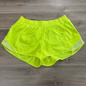 Lululemon Hotty Hot Short II Long 4" Highlight Yellow Women Size 12